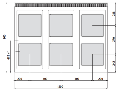 Плита электрическая + Духовой электрический шкаф (6 конфорки / мощность: 21 + 7,5 kW) GGM Gastro - 5