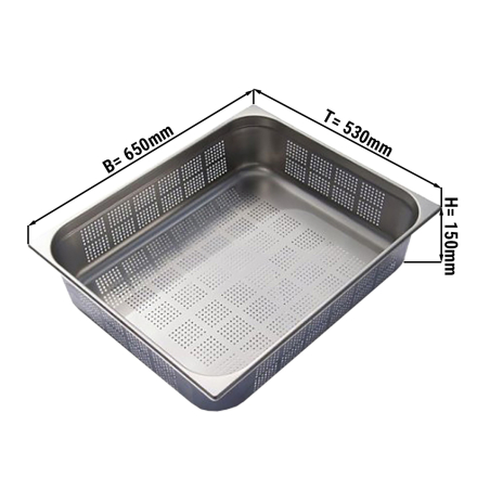 Гастроємність GN 2/1, перфорована - глибина: 150 мм GGM Gastro - 1