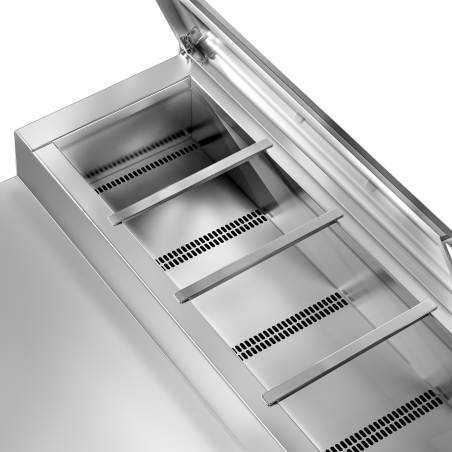 Холодильний стіл саладетта з вітриною для контейнерів 8x 1/3 GN / 3 двері / 417 л GGM Gastro - 12