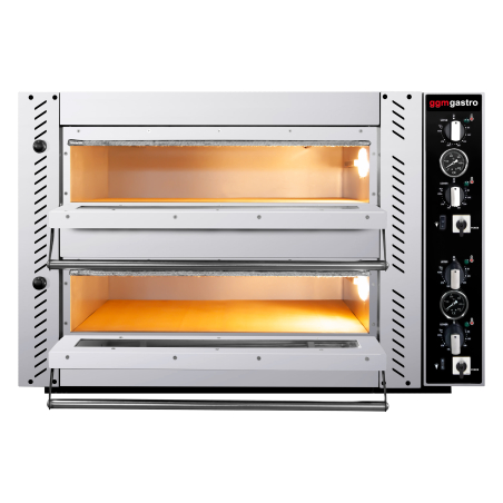 Електрическая печь для пиццы - 4+4х 25 см - механическое управление - 3