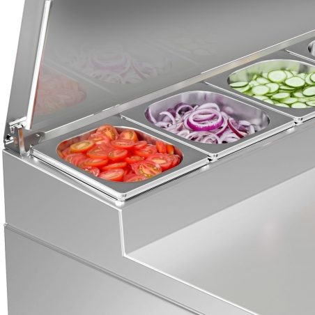 Холодильный стол саладетта PREMIUM - 1,37 x 0,7 m / 3 двери / объем: 392 л GGM Gastro - 11