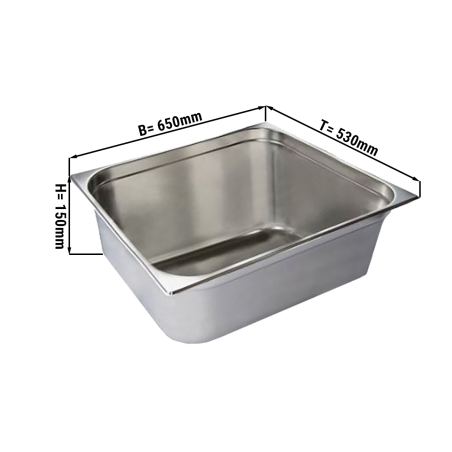 Гастроємність GN 2/1 - глибина: 150 мм GGM Gastro - 1