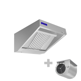 Зонт вытяжной пристенный 0,8 м (мотор, регулятор, фильтр, лампа) GGM Gastro