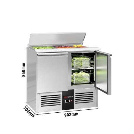 Холодильный стол саладетта PREMIUM - 0.9 x 0.7 m / 2 двери / объем: 240 л GGM Gastro - 2