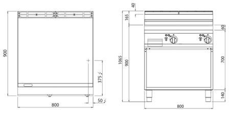 Поверхня жарова електрична - гладка (11,4 кВт) GGM Gastro - 3