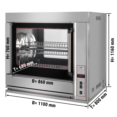 Электр. Вращающийся Гриль для курицы ПРЕМИУМ / с 7 корзины на 42 тушек курицы GGM Gastro - 1