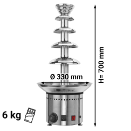 Шоколадний фонтан - 5 рівня- H 70 cm GGM Gastro