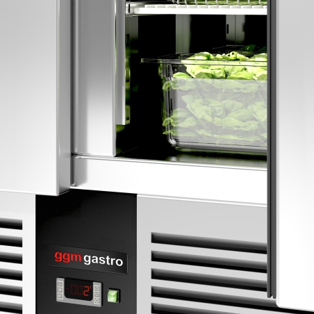 Холодильний стіл саладетта PREMIUM 0,90 m x 0,70 m / 2 двері / 240 л GGM Gastro - 11