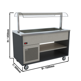 Холодильна витрина - 1,6 x 0,8 m - 4x GN 1/1 GGM Gastro
