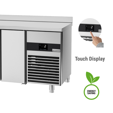 Холодильный стол с бортом PREMIUM - 1.4 x 0.7 m (1 дверца / 2 выдвижн.секции) GGM Gastro - 4