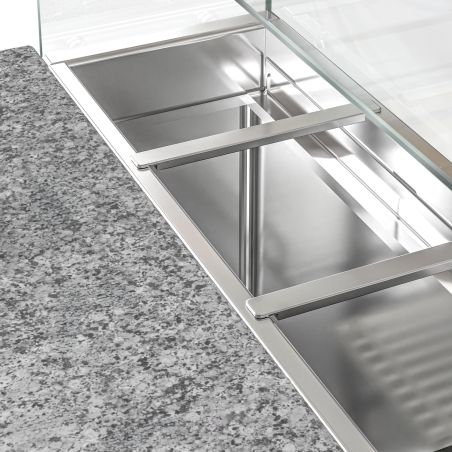 Холодильний стіл для піци зі скляною вітриною PREMIUM 0,9 x 0,7 m / 2 двері / 240 л GGM Gastro - 14