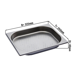 Гастроємність GN 1/2, перфорована - глибина: 40 мм GGM Gastro