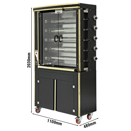 Газовий гриль для курицы (5 х вертел / 30 кур.туш) ) GGM Gastro - 2