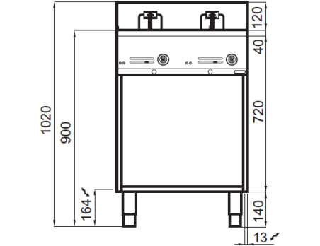 Фритюрниця електрична 10+10 літрів (12 кВт) GGM Gastro - 5