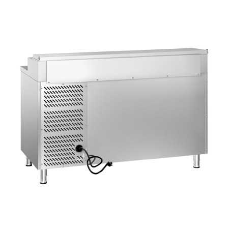 Холодильний стіл саладетта 1,36 m x 0,7 m / для контейнерів 7x 1/3 GN / 2 двері / 282 л GGM Gastro - 9