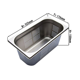 Гастроємність GN 1/3, перфорована - глибина: 150 мм GGM Gastro