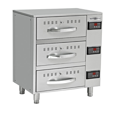 Теплова шафа з 3 шухлядами - 0,82 m - GN 1/1 GGM Gastro - 2