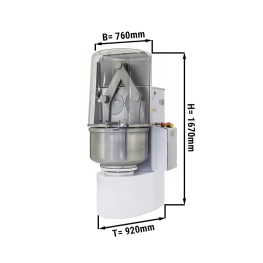 Тестомес с удлинёнными кронштейнами (объём 175 л/100 кг) GGM Gastro