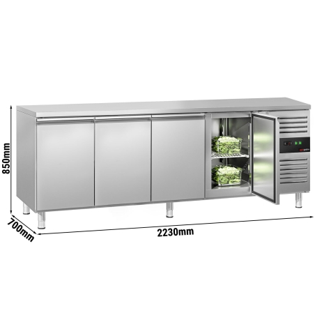 Холодильний стіл ЕСО - 2,2 x 0,7 m / 4 двері GGM Gastro - 2