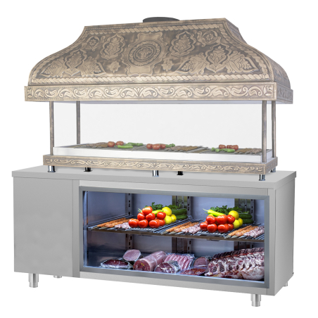 Холодильний стіл з склом на фасаді - 1,8 x 0,7 m GGM Gastro - 4