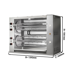 Гриль газовий для курей - 8 рожнів на 48 курей GGM Gastro