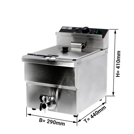 Фритюрница электрическая (обьем: 8 л) GGM Gastro - 1