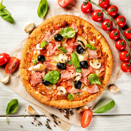 Холодильний стіл для піци PREMIUM - 2,0 x 0,8 m - 3 скляних дверей GGM Gastro - 8