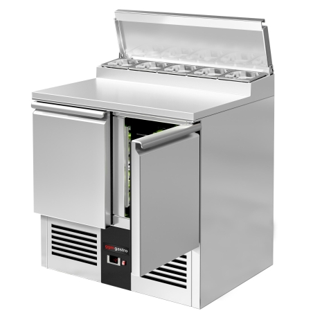 Холодильный стол саладетта PREMIUM - 0,9 x 0,7 m / 2 двери / объем: 240 л GGM Gastro - 7