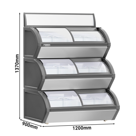 Морозильна вітрина - 3 секції GGM Gastro - 2