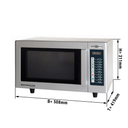 Піч мікрохвильова автоматична, 26 літрів - 1000 Вт  GGM Gastro