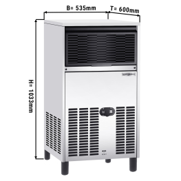 Льодогенератор конусного льоду - продуктивність/день: 75 кг  GGM Gastro