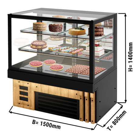 Витрина для кондитерских изделий - 1,5 x 0,8 м GGM Gastro - 1
