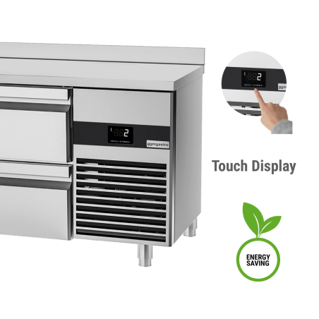 Холодильний стіл PREMIUM - 1,4 x 0,7 m - з 4 шухляди 1/2 GGM Gastro - 4