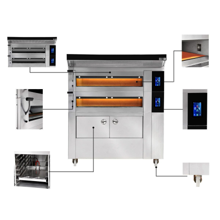 Печь подовая - Вкл. Вытяжка, расстоечный шкаф GGM Gastro - 1