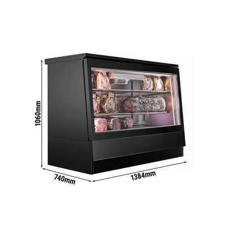 Холодильна вітрина для презентації та зберігання дозрілого м’яса - чорна GGM Gastro - 2