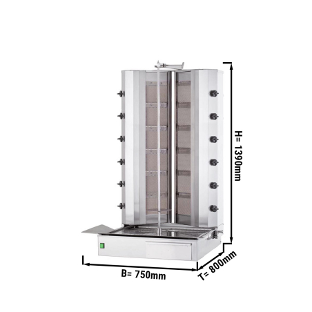 Гриль для шаурмы (6+6 горелки /макс. 150 кг)) GGM Gastro - 1