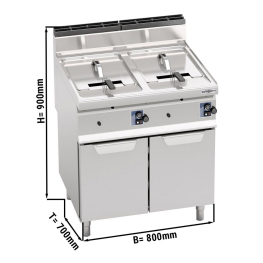 Фритюрниця газова 10+10 літрів (13,8 кВт) GGM Gastro