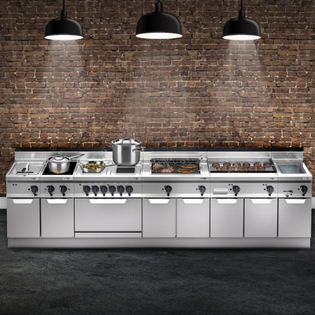 Плита газовая ( 6 конфорок / мощность: 33,5 кВт / автоподжиг) GGM Gastro - 6