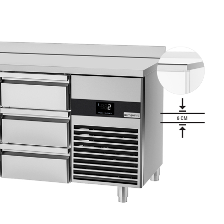 Холодильный стол PREMIUM - 1.4 x 0.7 m (6 выдвижн.секций) GGM Gastro - 5