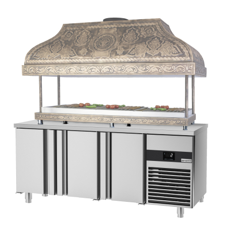 Холодильний стіл з склом на фасаді - 1,8 x 0,7 m GGM Gastro - 5