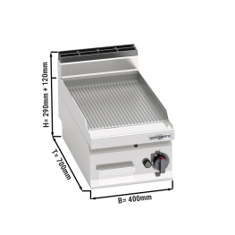 Поверхня жарова газова - рифлена (6,9 кВт) GGM Gastro