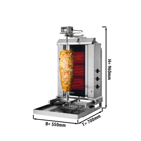 Гриль для кебабу 3-ма нагрівальними елементами (рухомий) / макс. 40 кг GGM Gastro - 1