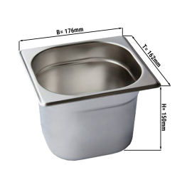 Гастроємність GN 1/6 - глибина:150 мм  GGM Gastro