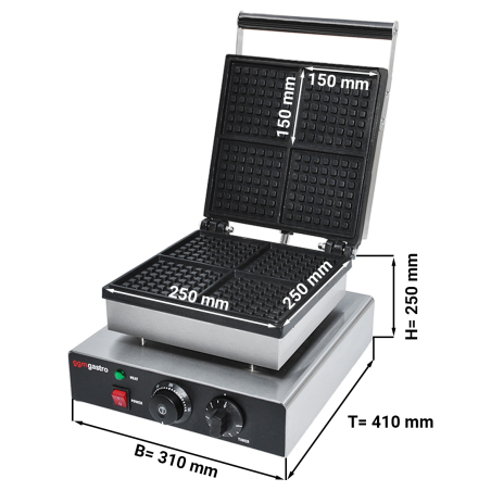 Вафельница - форма: квадрат GGM Gastro - 1