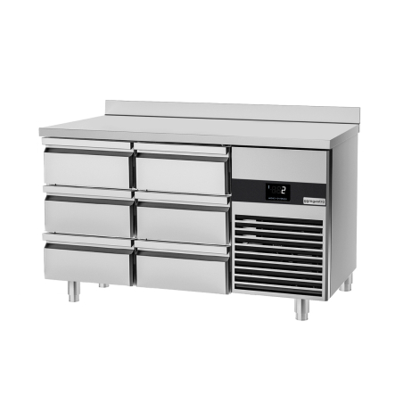 Холодильный стол PREMIUM - 1.4 x 0.7 m (6 выдвижн.секций) GGM Gastro - 2