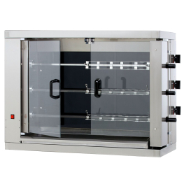 Гриль для курей електричний з склокерамікою з 3-ма вертилями на 18 курей GGM Gastro