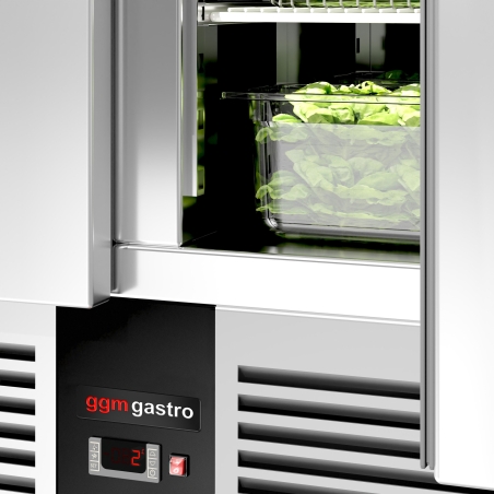 Холодильный стол саладетта PREMIUM - 0.9 x 0.7 m / 2 двери / объем: 240 л GGM Gastro - 13