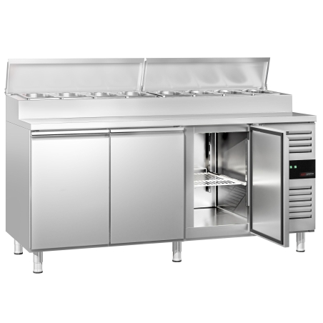 Холодильний стіл саладетта з вітриною для контейнерів 8x 1/3 GN / 3 двері / 417 л GGM Gastro - 3