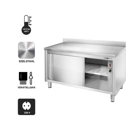 Тепловий стіл PREMIUM - 1,2 m - з бортом GGM Gastro - 3