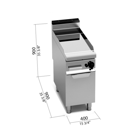 Поверхня жарова газова - гладка (10 кВт) GGM Gastro - 3
